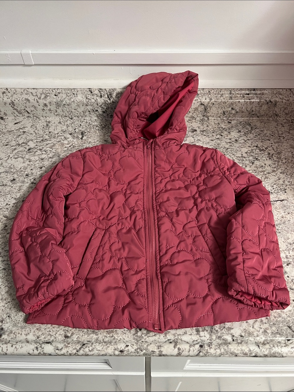 Tucker + Tate Quilted Hooded Puffer Jacket in Rose
